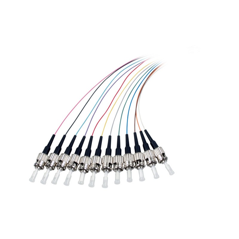 Set 12 Pigtail Fibra Ottica Multimodale OM3 ST 50/125 2 m Set 12 Pigtail Fibra Ottica Multimodale OM3 ST 50/125 2 m