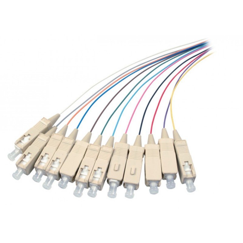 Set 12 Pigtail Fibra Ottica Multimodale OM2 SC 50/125 2 m