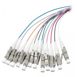 Set 12 Pigtail Fibra Ottica Multimodale OM2 LC 50/125 2 m