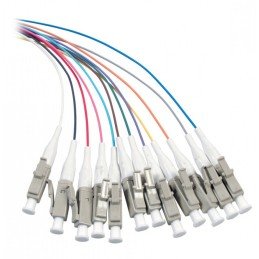 Set 12 Pigtail Fibra Ottica Multimodale OM2 LC 50/125 2 m