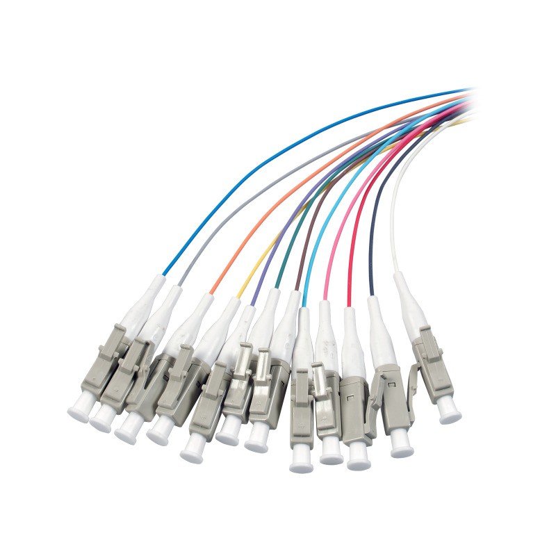Set 12 Pigtail Fibra Ottica Multimodale OM3 LC 50/125 2 m Set 12 Pigtail Fibra Ottica Multimodale OM3 LC 50/125 2 m