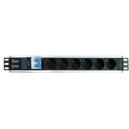 Multipresa per Rack 19'' 6 Posti con Magnetotermico Tipo Tedesco