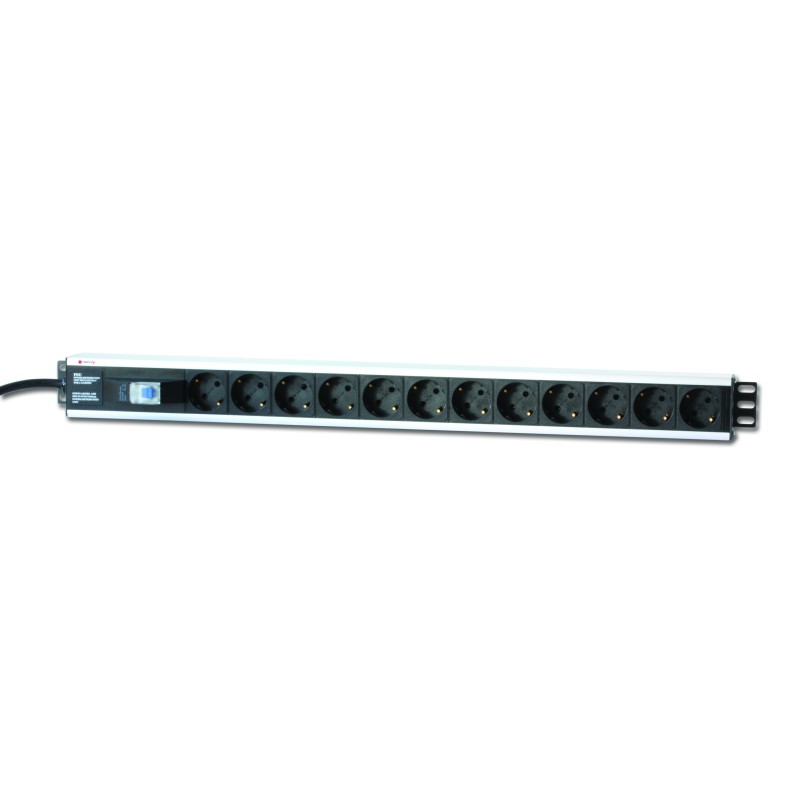 Multipresa Verticale per Rack 12 Posti Schuko con Magnetotermico Multipresa Verticale per Rack 12 Posti Schuko con Magnetotermico