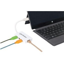 Hub 3 porte USB 3.0 con Adattatore Ethernet Gigabit