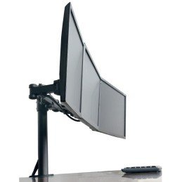 Supporto da scrivania per 3 Monitor 13-24" con morsetto