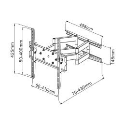 Supporto a Muro per TV LED LCD 23-55'' Full Motion Braccio Doppio