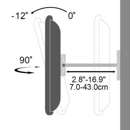 Supporto a Muro per TV LED LCD 23-55'' Full Motion Braccio Doppio