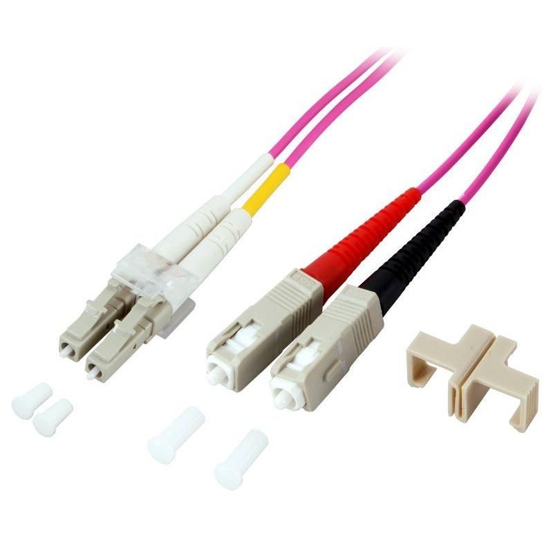 Cavo Fibra Ottica Multimodale OM4 SC/LC 50/125 2 m Cavo Fibra Ottica Multimodale OM4 SC/LC 50/125 2 m