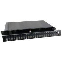 Cassetto Ottico 19'' 12 porte SC Duplex Nero Fisso