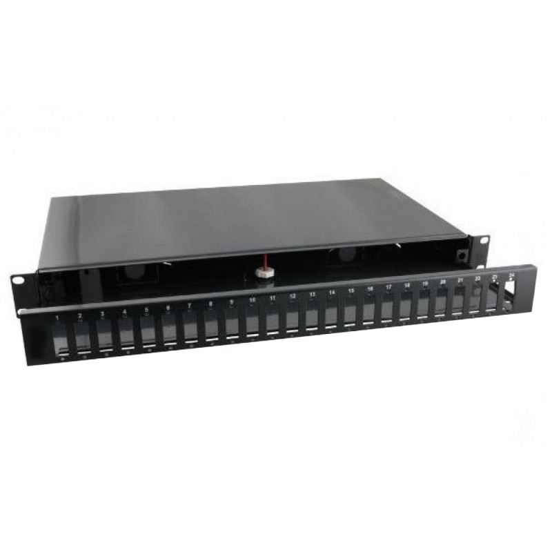 Cassetto Ottico 19" 24 porte SC Duplex Nero Fisso Cassetto Ottico 19" 24 porte SC Duplex Nero Fisso