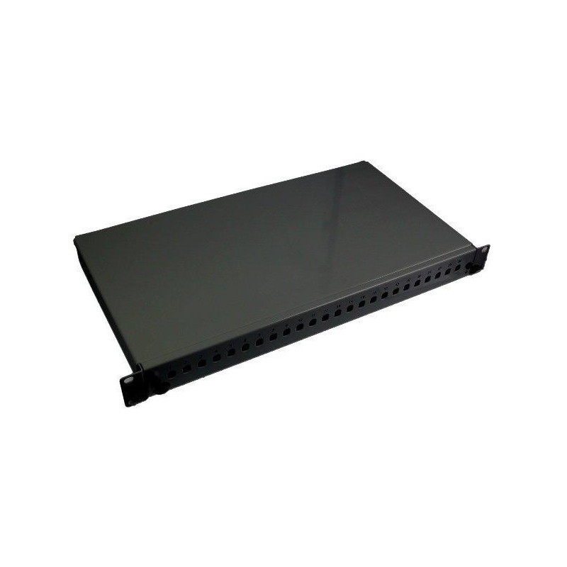 Cassetto Ottico 19" 12 porte LC Duplex Nero Fisso Cassetto Ottico 19" 12 porte LC Duplex Nero Fisso