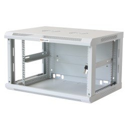 Armadio Rack 19" a muro 6 unità sezione unica prof. 450mm Grigio