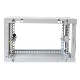 Armadio Rack 19" a muro 6 unità sezione unica prof. 450mm Grigio