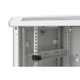 Armadio Rack 19" a muro 12 unità sezione unica prof. 450mm Grigio