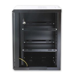 Armadio Rack 19" a muro 15 unità sezione unica prof. 600mm Nero