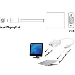 Adattatore Mini DisplayPort (Thunderbolt) 1.2 / VGA Bianco