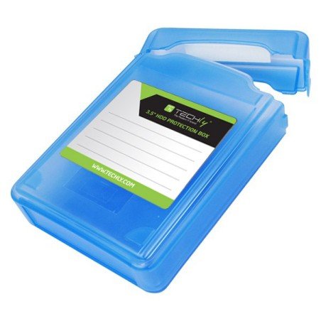 Scatola di Protezione per 1 HDD 3,5" Azzurro Trasparente