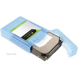 Scatola di Protezione per 1 HDD 3,5" Azzurro Trasparente