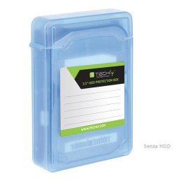 Scatola di Protezione per 1 HDD 3,5" Azzurro Trasparente