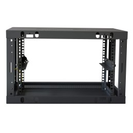 Armadio Rack 19" a muro 6 unità sezione unica prof. 450mm Nero