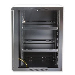 Armadio Rack 19" a muro 6 unità sezione unica prof. 450mm Nero