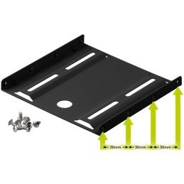 Kit di Montaggio per HDD / SSD da 2,5" su alloggio da 3,5" Nero