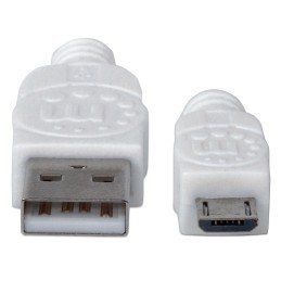 Cavo USB 2.0 A maschio/Micro B maschio 3m Bianco