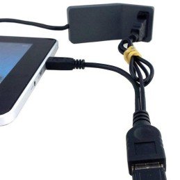 Cavo USB A F 2.0 OTG Micro USB M con Alimentazione USB, 30cm Nero