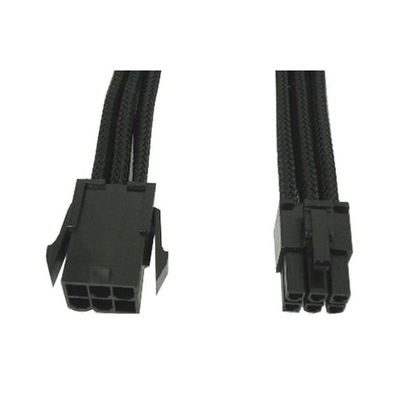 Cavo Prolunga PCI-E 6 Pin 30 cm con Guaina Nera