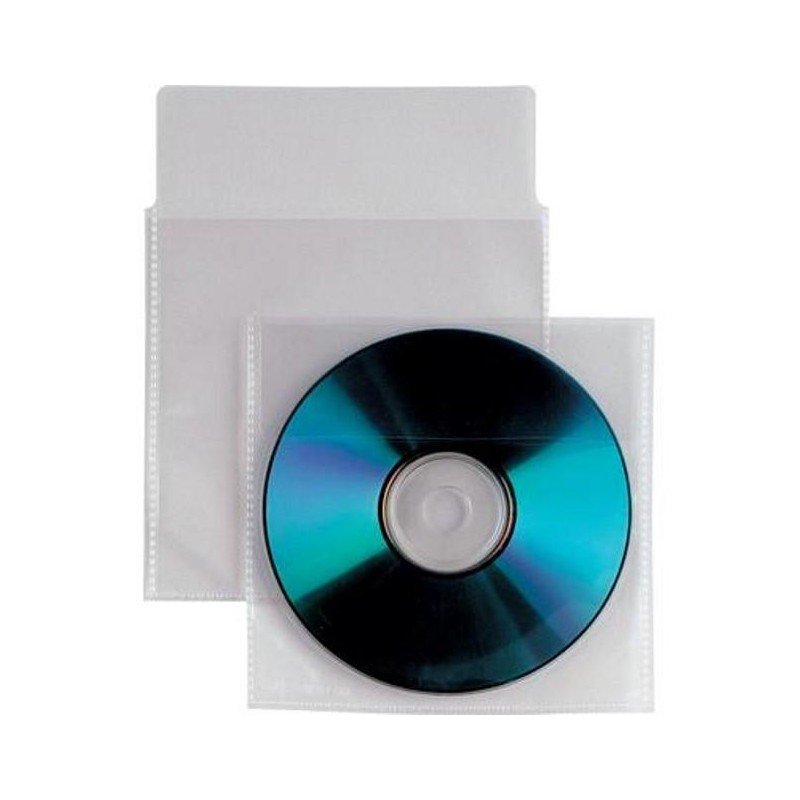 Buste Porta CD/DVD in PPL 800 Micron Con Aletta e Biadesivo 100 pz