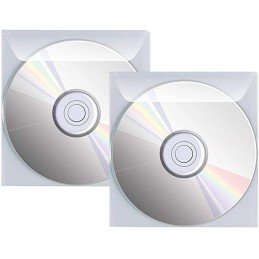 Buste Porta CD/DVD in PPL 800 Micron Con Aletta e Biadesivo 100 pz