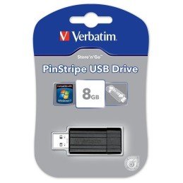 Memoria USB 2.0 PinStripe da 8Gb Colore Nero
