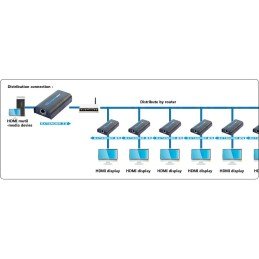 Amplificatore/Splitter HDMI™ tramite rete IP