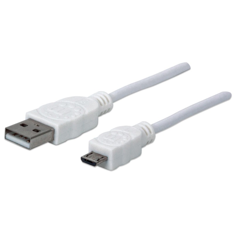 Cavo USB 2.0 A maschio/Micro B maschio 1,8m Bianco Cavo USB 2.0 A maschio/Micro B maschio 1,8m Bianco