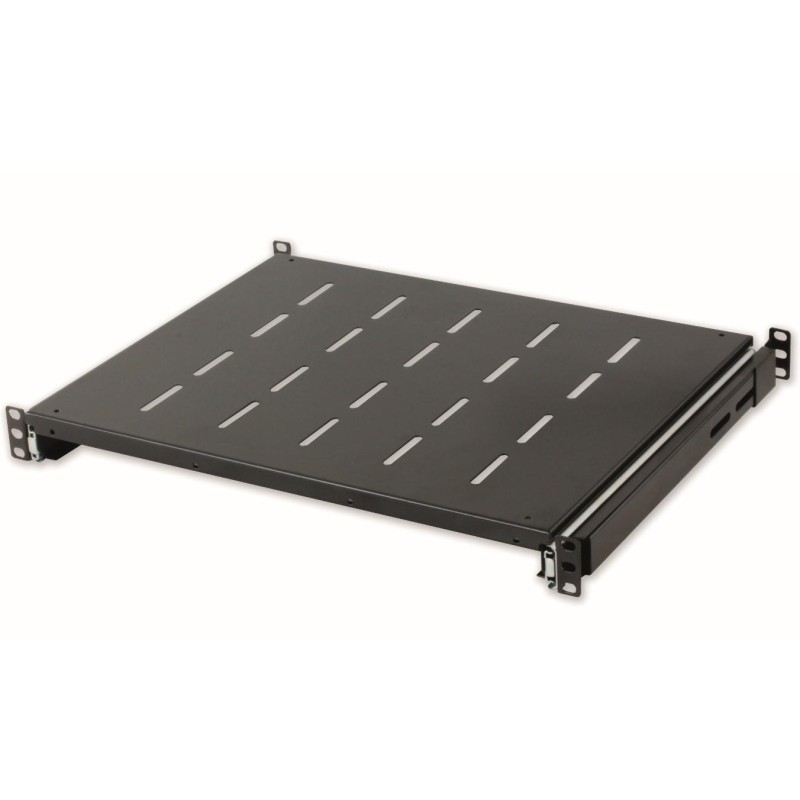 Mensola per Rack 19" Estraibile 350mm Nera Mensola per Rack 19" Estraibile 350mm Nera