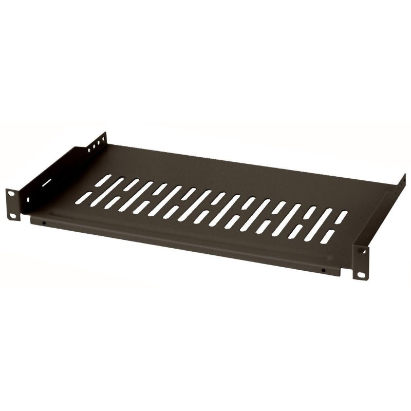 Mensola per Rack 19" 255 mm 1U Nera 2 punti Mensola per Rack 19" 255 mm 1U Nera 2 punti
