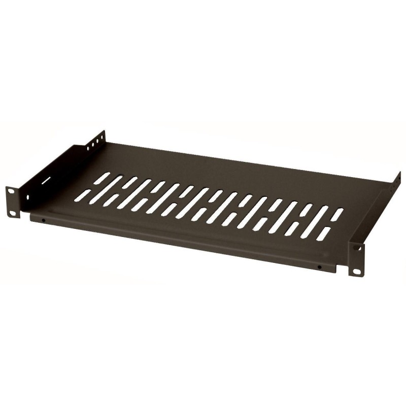 Mensola per Rack 19" 255 mm 1U Nera 2 punti