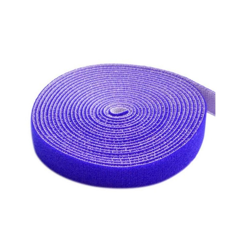 Rotolo di Velcro Fermacavi Lunghezza 25 m Larghezza 16 mm Blu