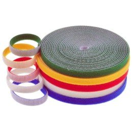 Rotolo di Velcro Fermacavi Lunghezza 25 m Larghezza 16 mm Blu