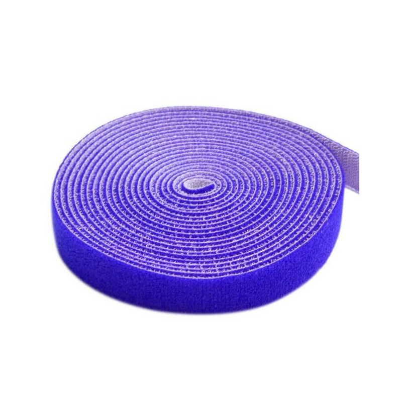 Rotolo di Velcro Fermacavi Lunghezza 25 m Larghezza 10 mm Blu