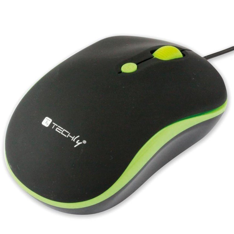 Mouse Ottico USB 800-1600 dpi Nero/Verde