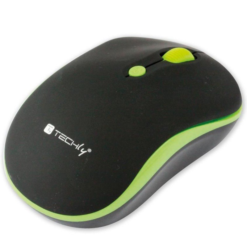 Mouse Wireless 2.4GHz 800-1600 dpi Nero/Verde