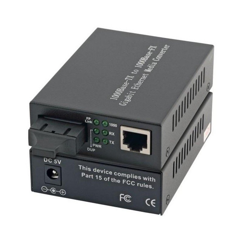 Convertitore RJ45 / SC Gigabit Monomodale