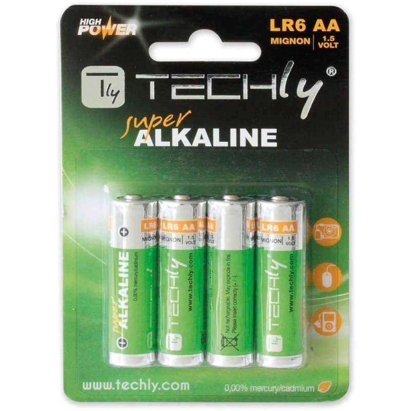 Blister 4 Batterie High Power Stilo AA Alcaline LR06 1,5V Blister 4 Batterie High Power Stilo AA Alcaline LR06 1,5V