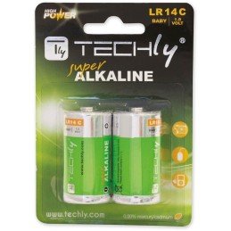 Blister 2 Batterie High Power Mezza Torcia C Alcaline LR14 1,5V