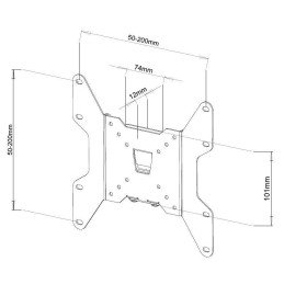 Supporto a muro per TV LED LCD 13''-37'' fisso Nero