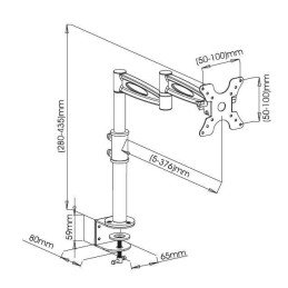 Supporto da scrivania per Monitor 13-27'' braccio lungo inclinabile