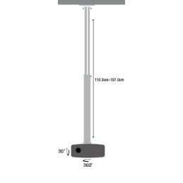 Supporto a soffitto profess. per proiettori estensione 110 - 197 cm