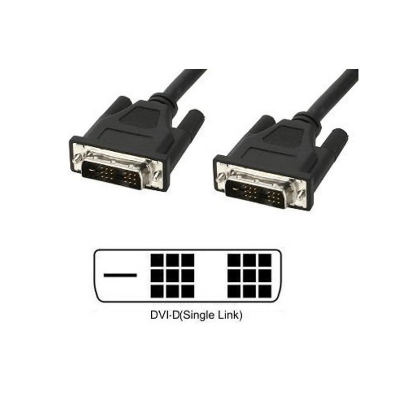 Cavo Monitor DVI digitale M/M Single Link 1,8m (DVI-D)