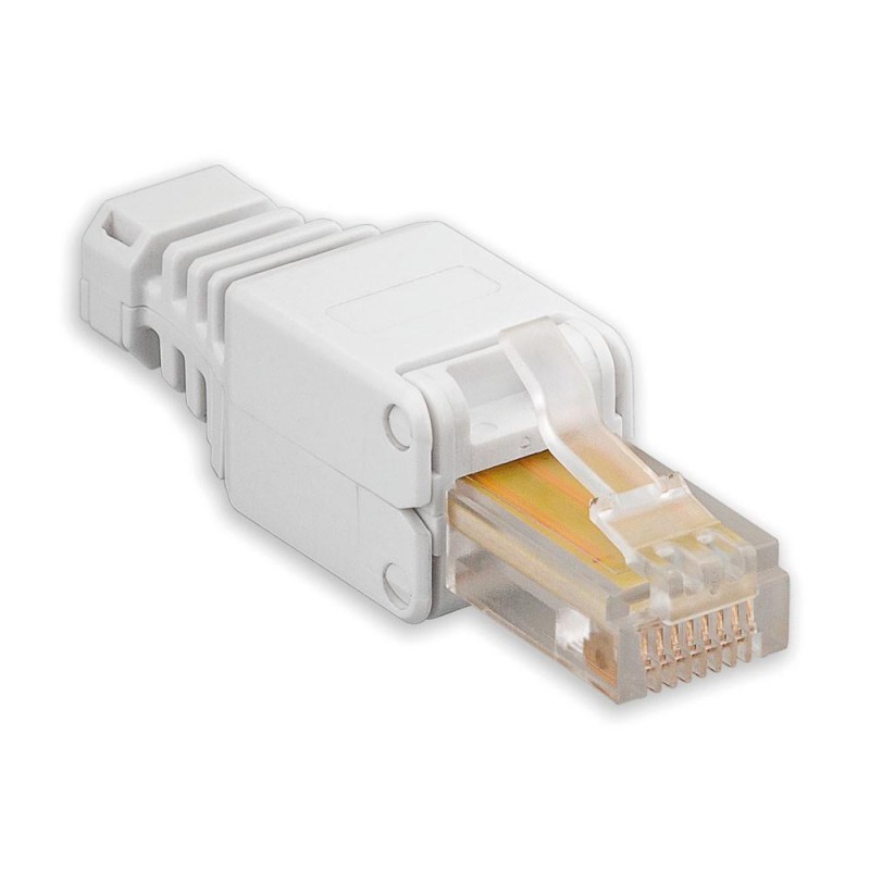 Plug Cat. 5/6 RJ45 Tooless con Copriconnettore